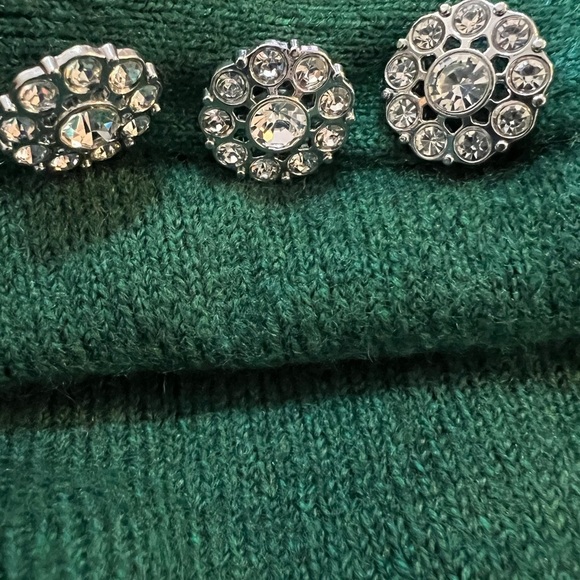 Crown & Ivy Button Shoulder Green Pullover Sweater Size XXL 20 - Picture 8 of 9